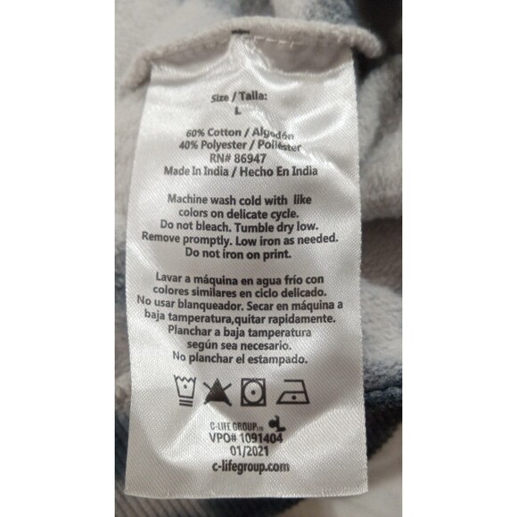 Chemistry Gray White Tie Dye Hoodie Men's Size Large 1981 Corvette Turbo Graphic - Picture 6 of 6